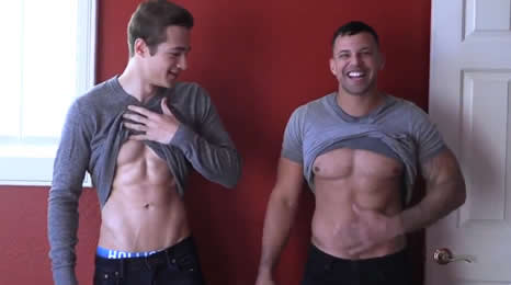 Showing off bodies before fucking