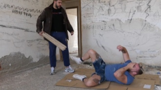 Fight between homeless homeless people ends in sex