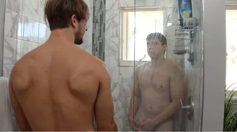 He catches his brother jerking off in the shower