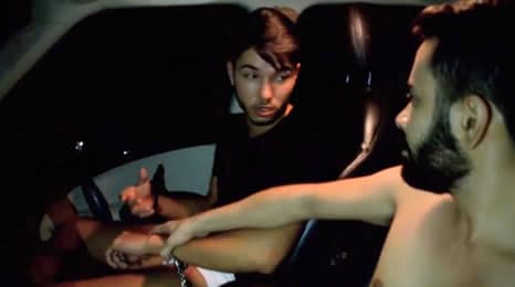 Lo hice con el de Uber en su coche